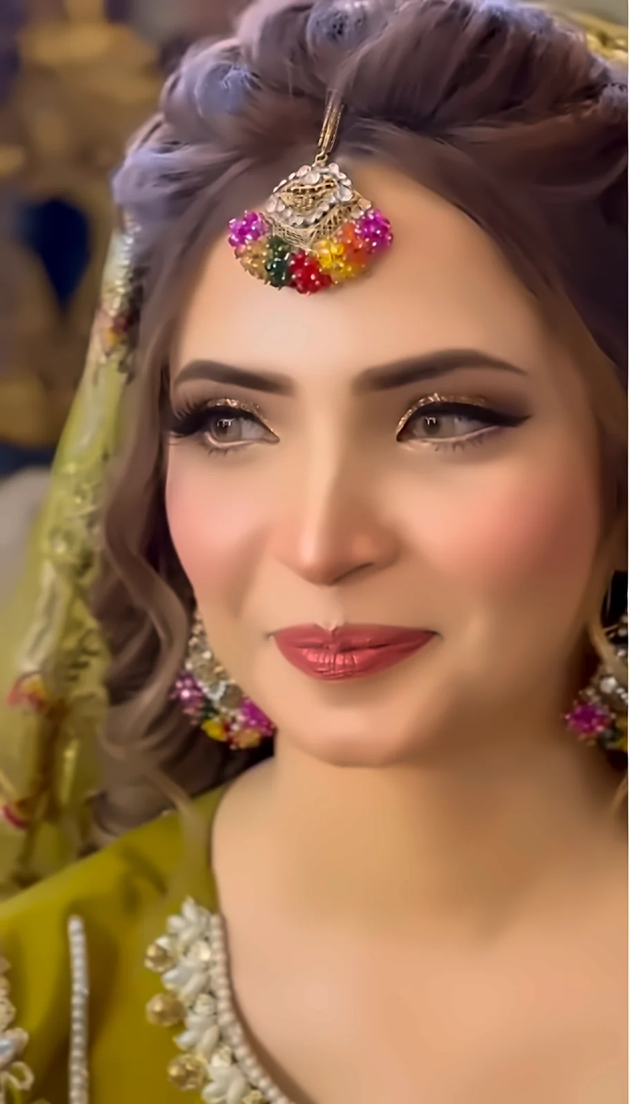 Mehndi function bridal makeup at Glow Beauty Salon Kasur